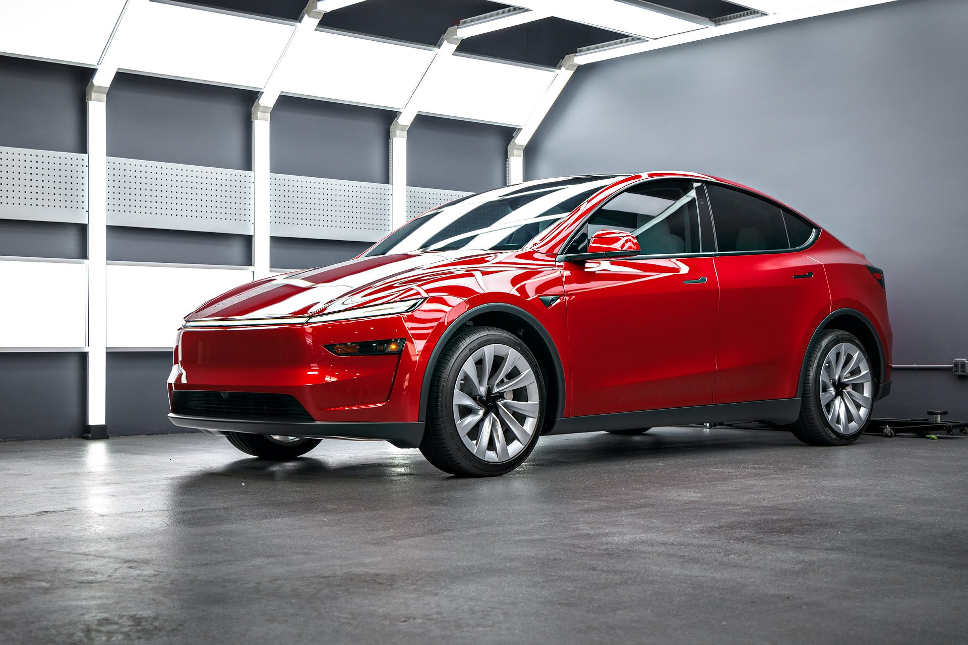 Tesla Model Y Juniper In Ultra Red Protected Enhanced And Elevated 