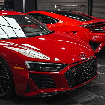 Honda NSX / Audi R8 Duo - XPEL Ultimate Plus PPF on front carbon fiber lip