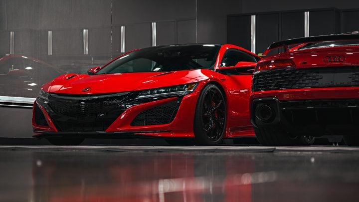 Honda NSX / Audi R8 Duo - XPEL Ultimate Plus PPF on front carbon fiber lip