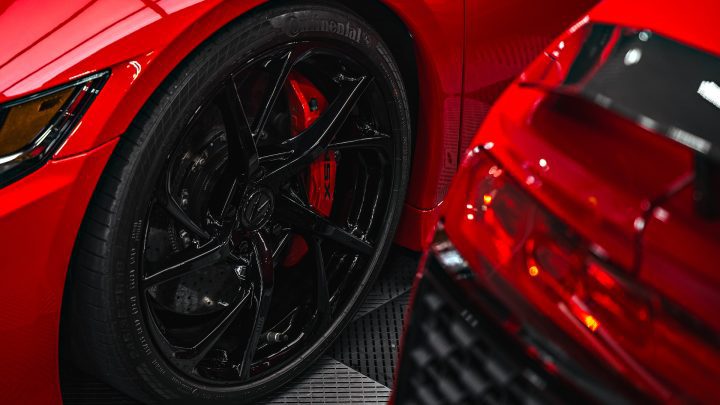 Honda NSX / Audi R8 Duo - XPEL Ultimate Plus PPF on front carbon fiber lip