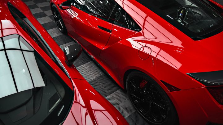 Honda NSX / Audi R8 Duo - XPEL Ultimate Plus PPF on front carbon fiber lip