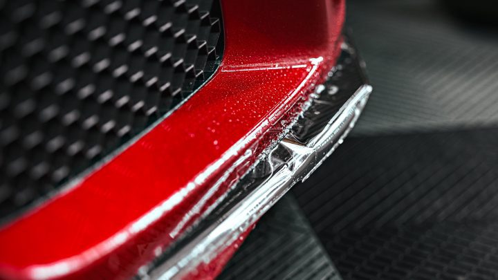 Honda NSX / Audi R8 Duo - XPEL Ultimate Plus PPF on front carbon fiber lip