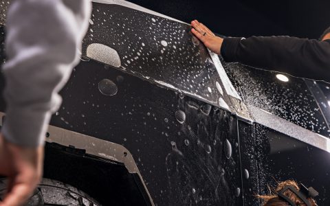 Smoked PPF Cybertruck - Nano-ceramic window tint and XPEL Stealth PPF