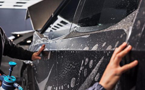 Smoked PPF Cybertruck - Nano-ceramic window tint and XPEL Stealth PPF