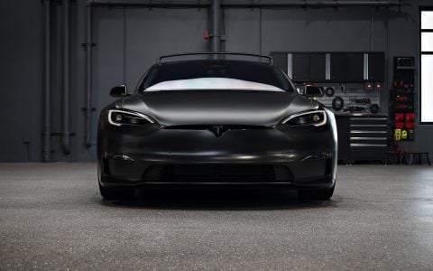 Satin Black Model S - Full vehicle color-change vinyl wrap, Window tint and Emblem blackout 1 Satin Black Model S - Full vehicle color-change vinyl wrap, Window tint and Emblem blackout