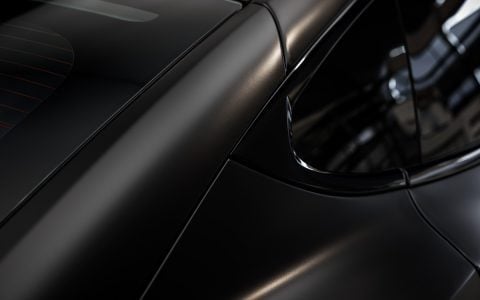 Satin Black Model S - Full vehicle color-change vinyl wrap, Window tint and Emblem blackout 6 Satin Black Model S - Full vehicle color-change vinyl wrap, Window tint and Emblem blackout