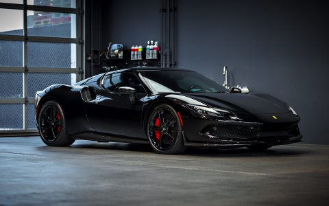 Black Ferrari 296 GTB - XPEL Ultimate Plus PPF and Nano-ceramic window tint