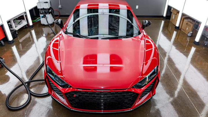 Red Audi R8 V10 - Paint correction, PPF, Windshield protection and More