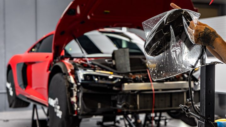 Red Audi R8 V10 - Paint correction, PPF, Windshield protection and More