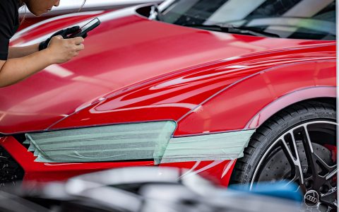 Red Audi R8 V10 - Paint correction, PPF, Windshield protection and More