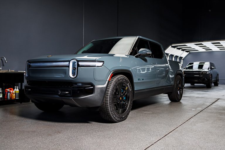 Storm Blue Rivian R1T Quad Motor Gets A Full Paint Protection Solution