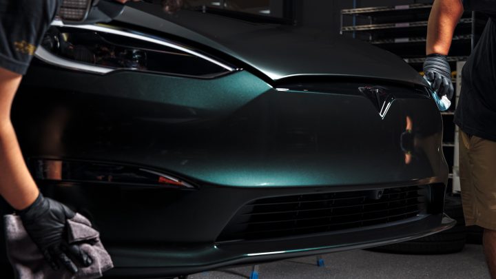 Dark Sage 2026 Tesla Model S - Full vehicle color-change vinyl, Ceramic Coating And More