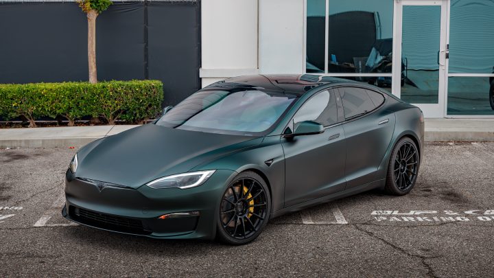 Dark Sage 2026 Tesla Model S - Full vehicle color-change vinyl, Ceramic Coating And More