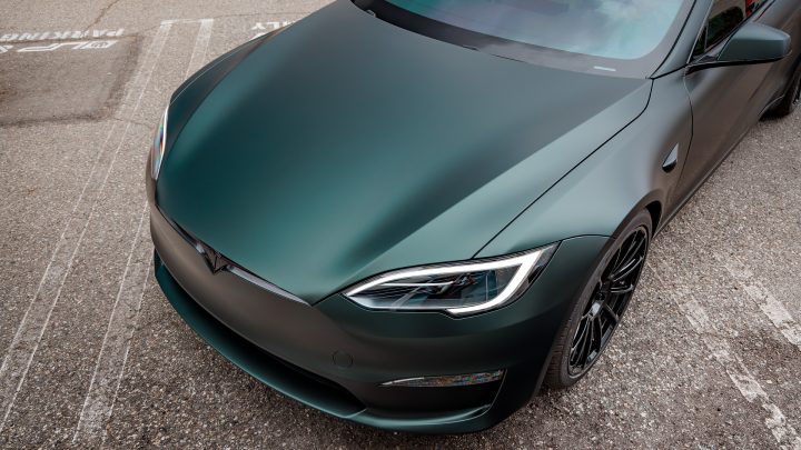 Dark Sage 2026 Tesla Model S - Full vehicle color-change vinyl, Ceramic Coating And More