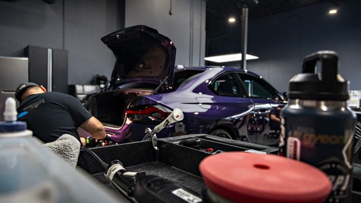 BMW M240i - High gloss paint polishing, nano-ceramic window tint and ceramic coating