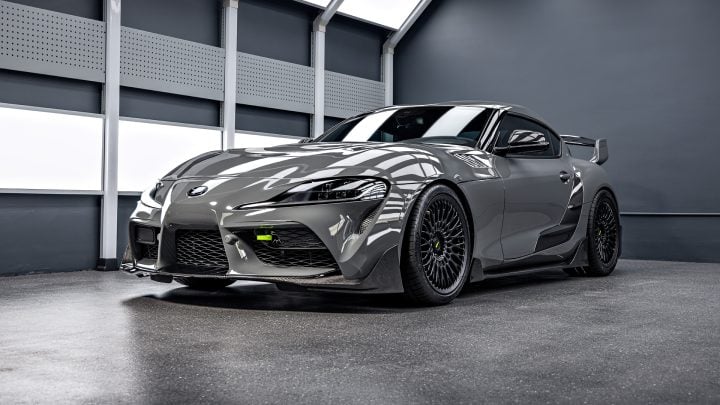 Gloss Dark Gray Toyota Supra A90: Full Wrap, PPF, Carbon, and Performance Upgrades