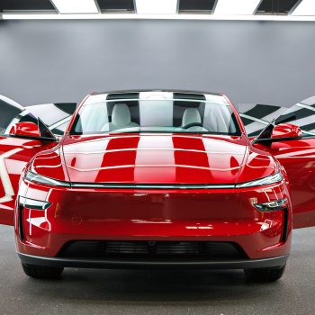 Red Tesla Model Y Concours Detailing Services In Los Angeles Image 1