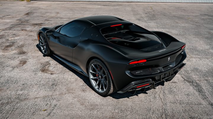 Stealth Ferrari 296 GTB – Full vehicle XPEL Stealth PPF, XR Plus nano-ceramic window tint and Novitec x Vossen Wheels