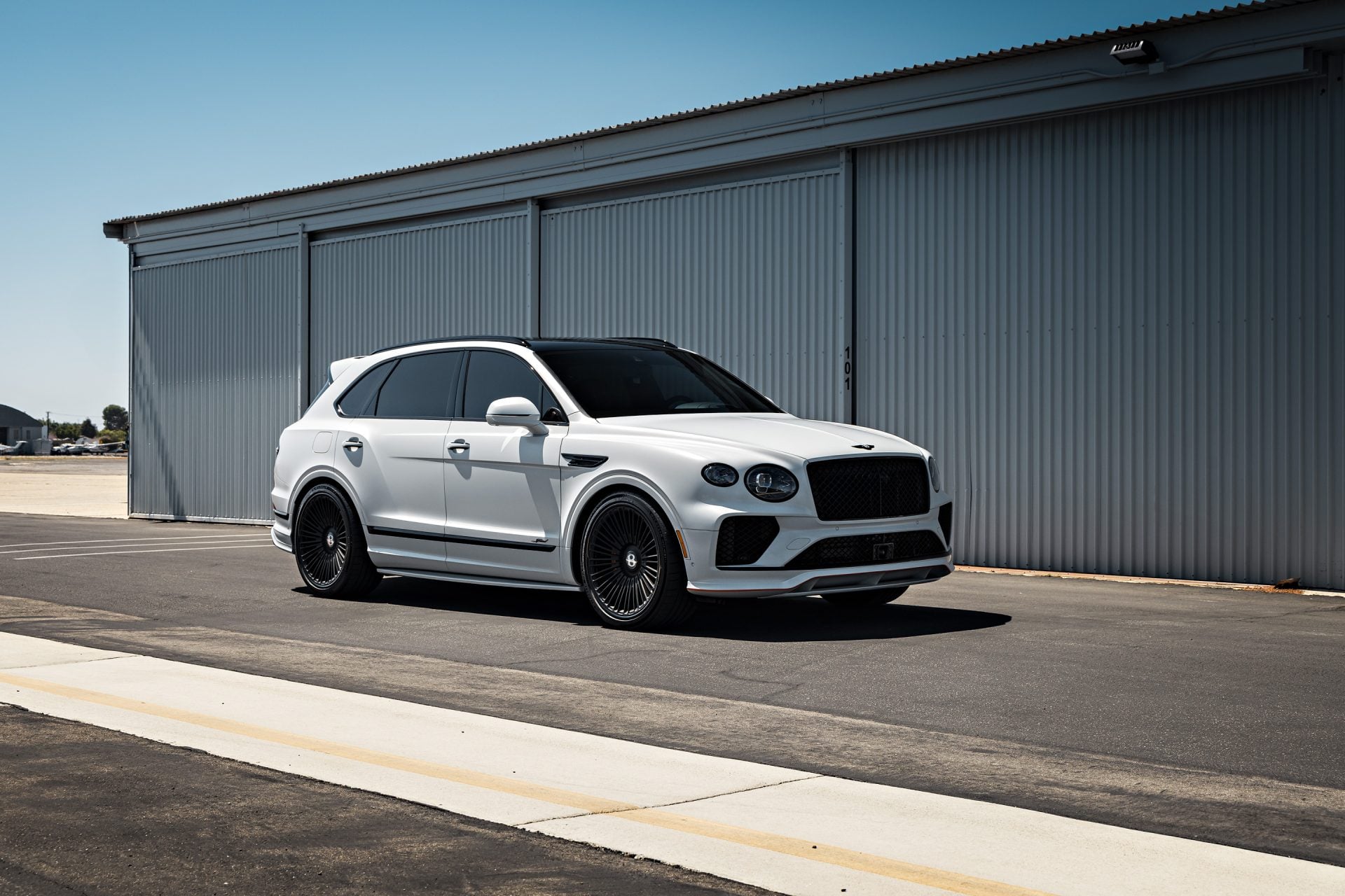 Bentley Bentayga Speed – Full vehicle XPEL Prime XR Plus nano-ceramic window tint, Full wheel barrel + caliper ceramic coating