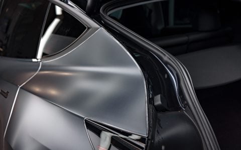 Stealth Gray Tesla Juniper Model Y Performance - XPEL Stealth PPF, nano-ceramic window tint, ceramic coating 8 BPAS Tesla Model Y Juniper Performance Stealth PPF Tint Ceramic Coating 1920px (8)
