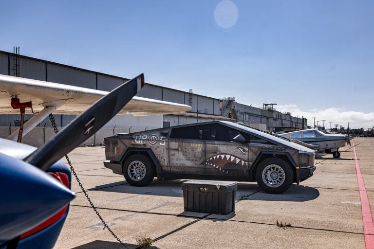 We Gave Salomondrin’s Cybertruck A Custom WWII-Era Fighter Plane Inspired Wrap