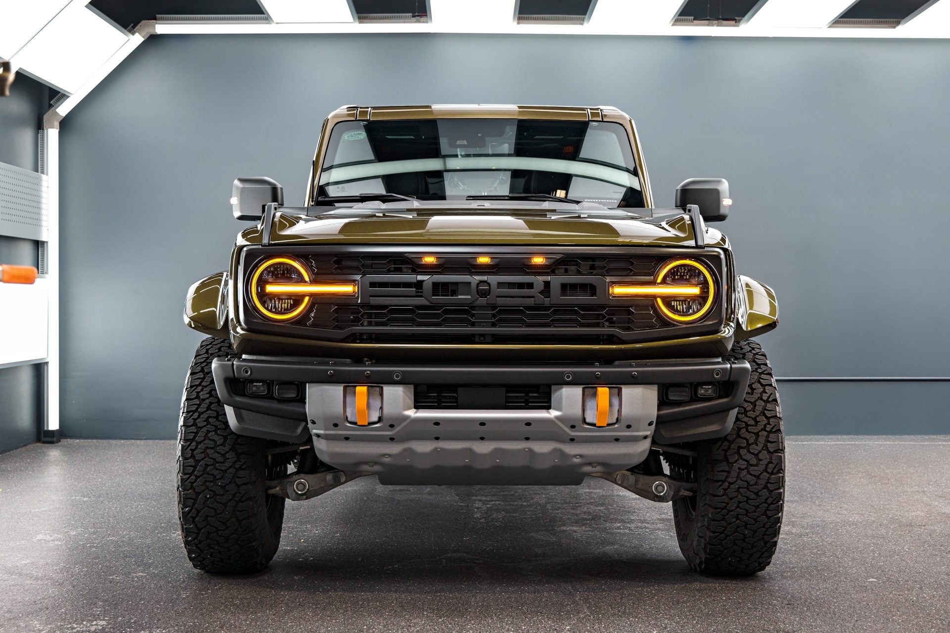 Shelter Green Metallic Bronco Raptor – Full vehicle XPEL Ultimate Plus PPF, Factory graphics removal and reinstallation after PPF